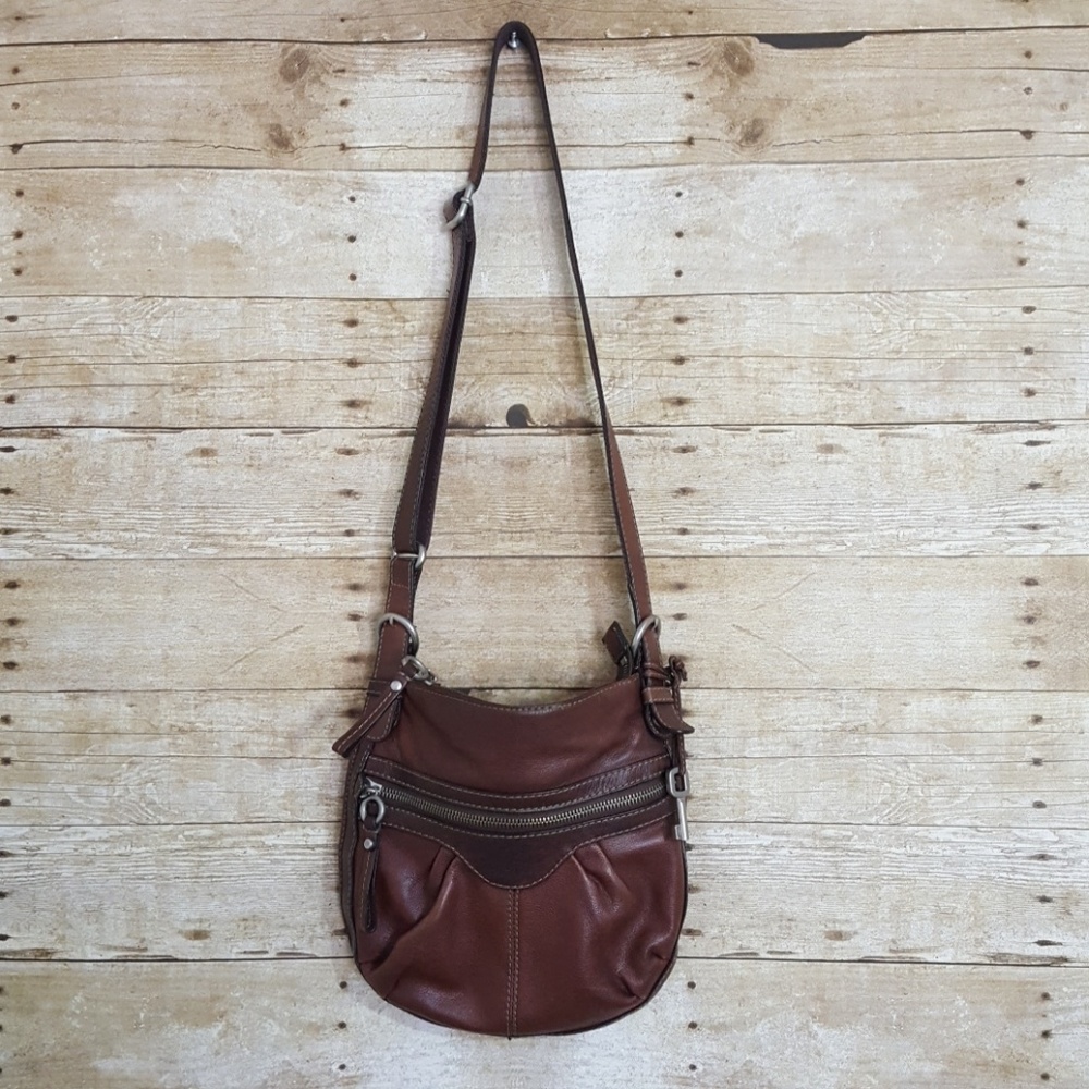 Fossil Cross Body purse. Red chestnut